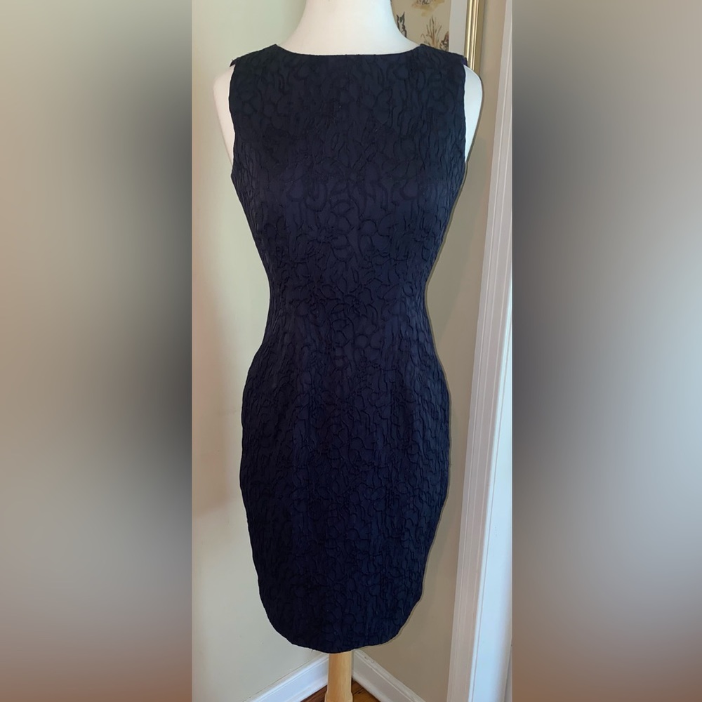 dress | tahari | size 4 | navy blue